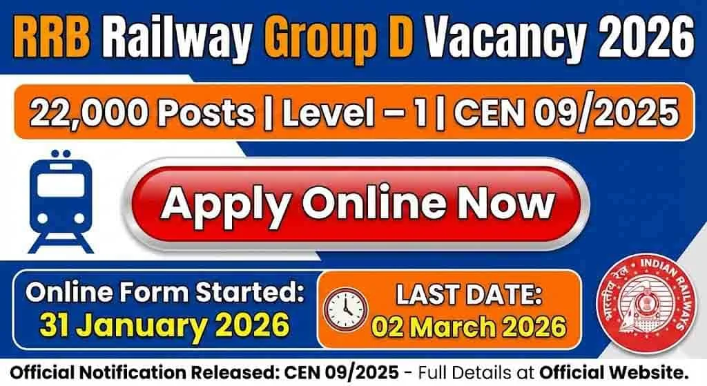 RRB GROUP D VECANCY 2026
